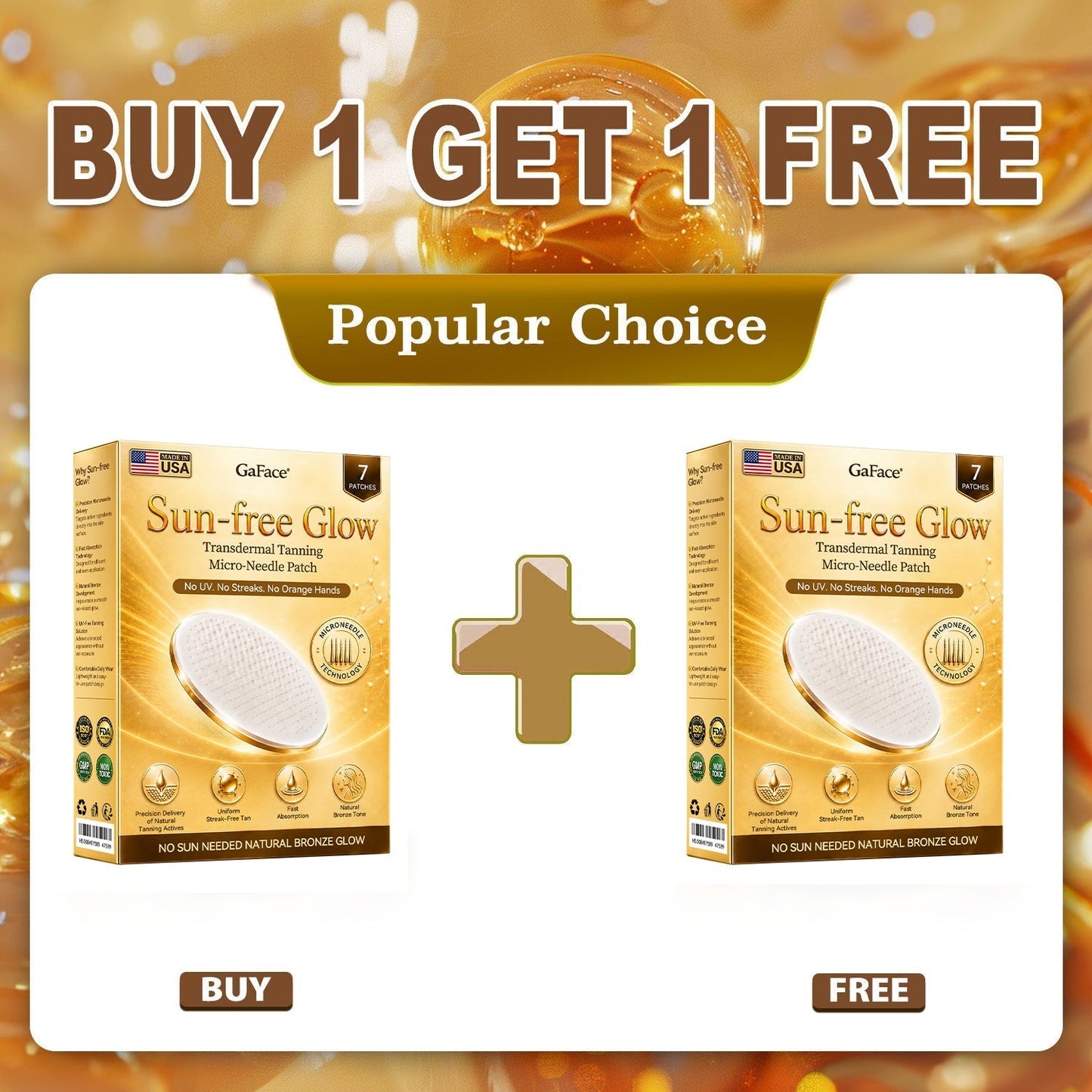 ✨👍𝗚𝗮𝗳𝗮𝗰𝗲® Sunless Natural Glow Transdermal Tanning Micro-Needle Patch
