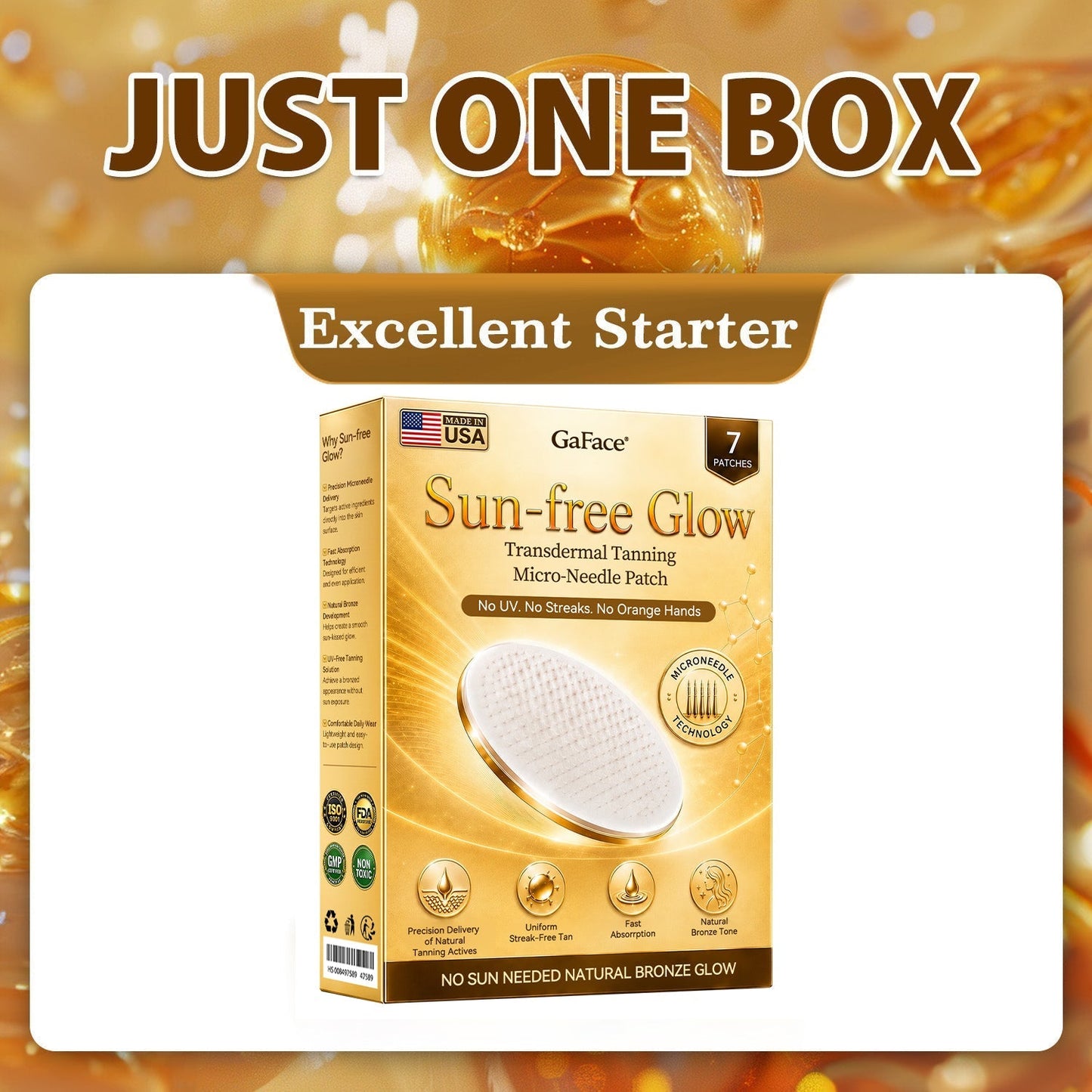✨👍𝗚𝗮𝗳𝗮𝗰𝗲® Sunless Natural Glow Transdermal Tanning Micro-Needle Patch