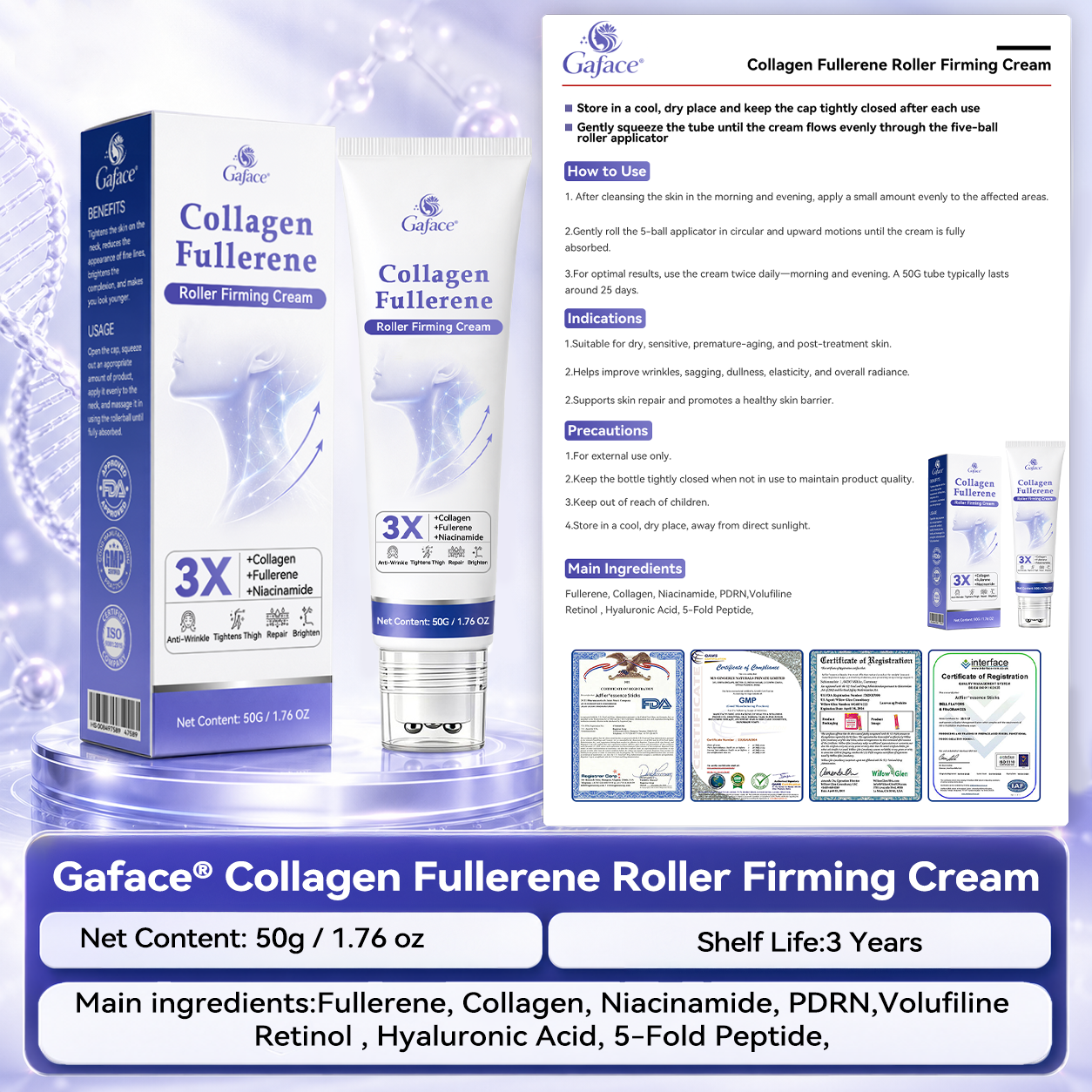 ✨👍𝐆𝐚𝐟𝐚𝐜𝐞® 𝐂𝐨𝐥𝐥𝐚𝐠𝐞𝐧 & 𝐅𝐮𝐥𝐥𝐞𝐫𝐞𝐧𝐞 𝐑𝐨𝐥𝐥𝐞𝐫 𝐅𝐢𝐫𝐦𝐢𝐧𝐠 𝐂𝐫𝐞𝐚𝐦