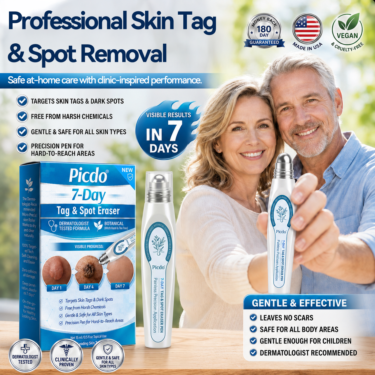 ✨👌𝐏i𝐜𝐝o® 7-𝐷𝑎𝑦 𝗧𝐚𝐠 & 𝗦𝗽𝐨𝐭 𝐄𝐫𝒂𝒔𝒆𝒓(Zero Pain, Zero 𝐒𝐜𝐚𝒓𝒔 Rollerball)